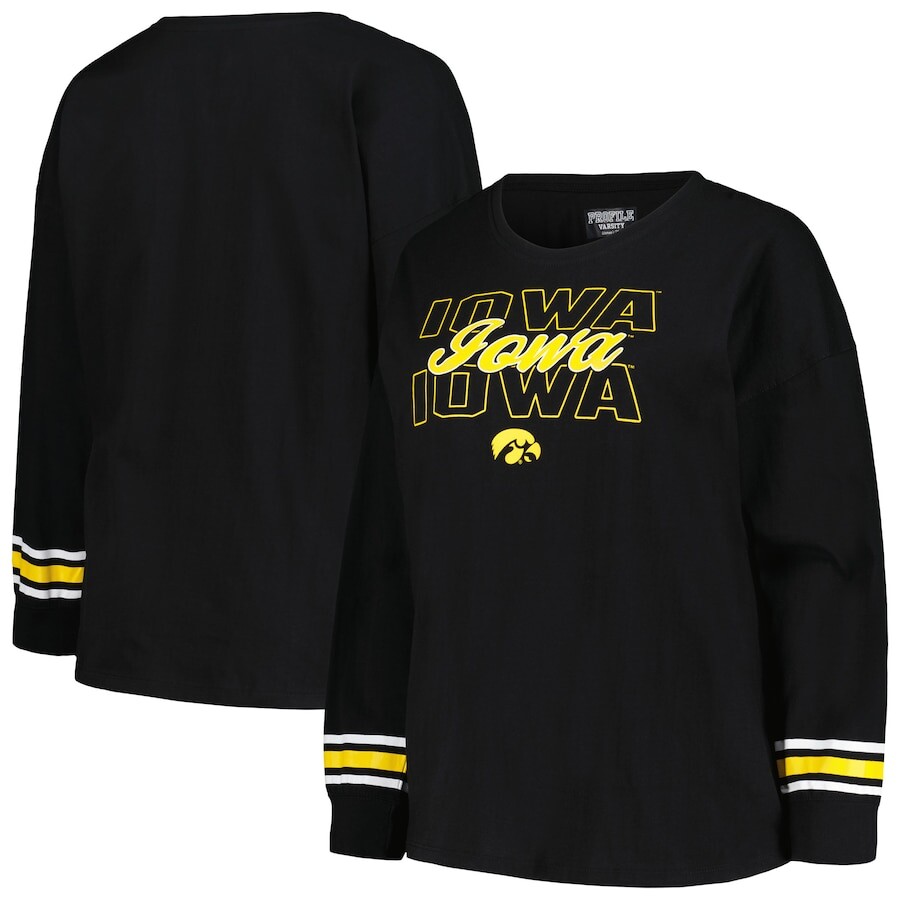 

Футболка с длинным рукавом Profile Iowa Hawkeyes, черный