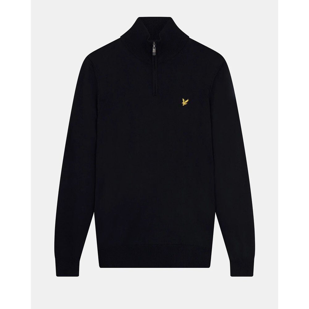 

Свитер Lyle & Scott Core Merino Mix Half Zip, черный