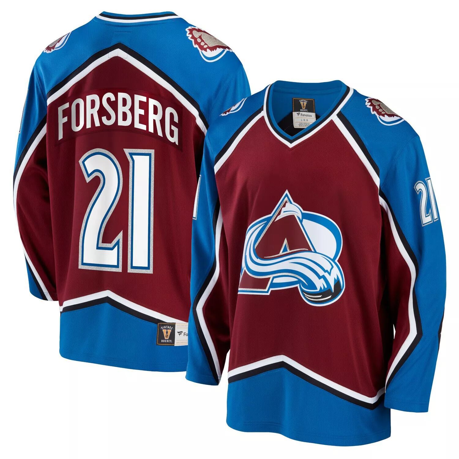 

Мужская футболка Fanatics с брендом Peter Forsberg бордового цвета Colorado Avalanche Breakaway игрока пенсионера
