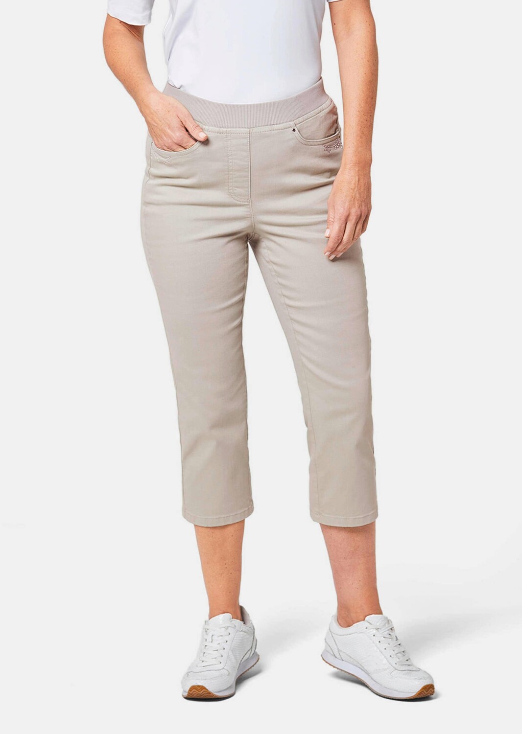 

Брюки GOLDNER 3/4 Jeans Louisa, цвет stein