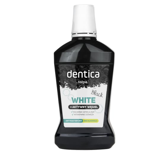 Жидкость для полоскания рта с активированным углем Black White, 500 мл Dentica by tołpa