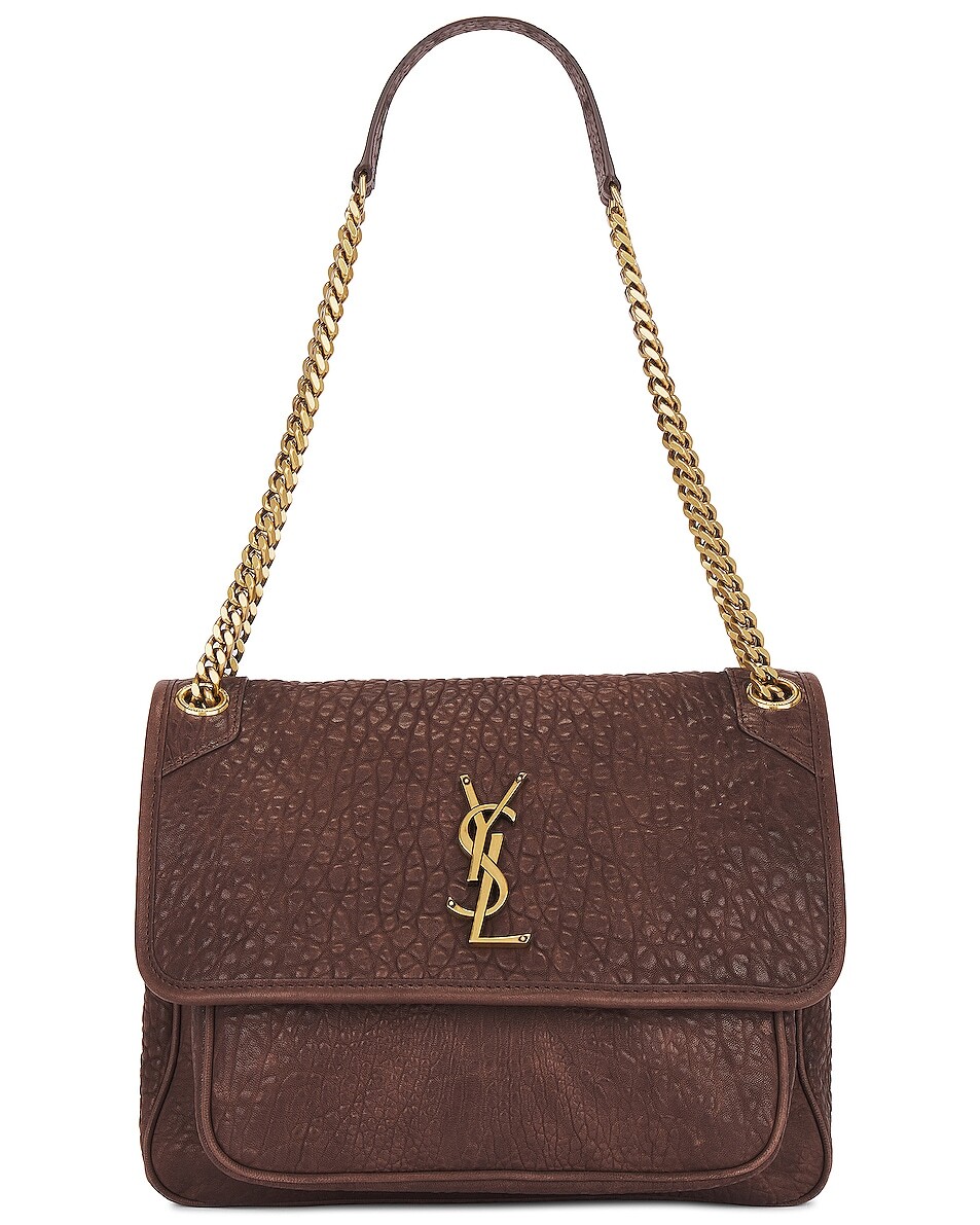 

Сумка кросс-боди Saint Laurent Medium Niki Chain, цвет Dark Coffee
