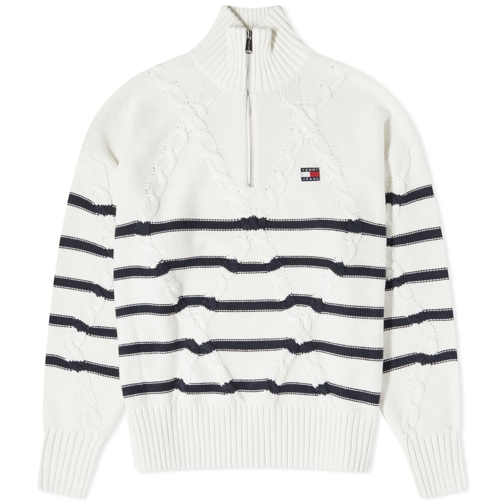 

Джемпер с полосками на молнии Tommy Jeans в четверть четверти