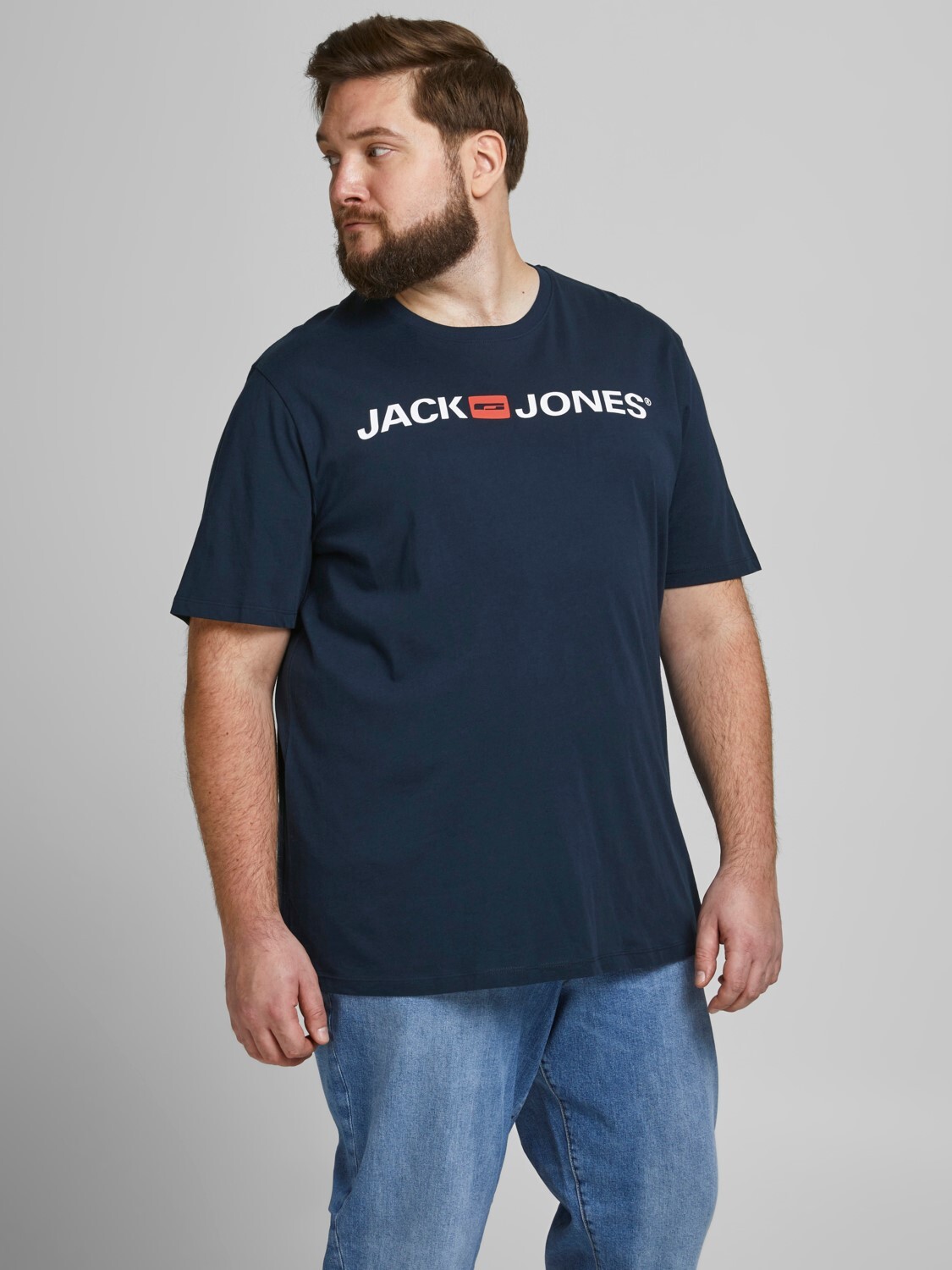 

Футболка Jack & Jones Plus +Size, темно-синий