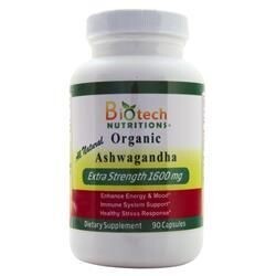 

Biotech Nutritions Органическая Ашваганда - Экстра дозировка 90 капсул