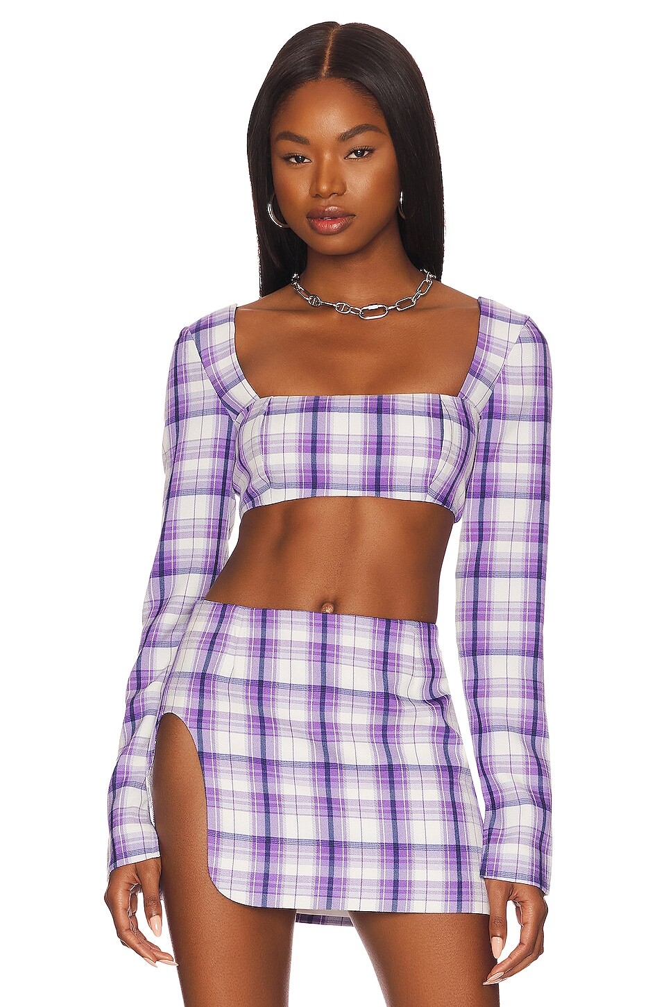 

Топ BY.DYLN Wilson, цвет Purple Plaid