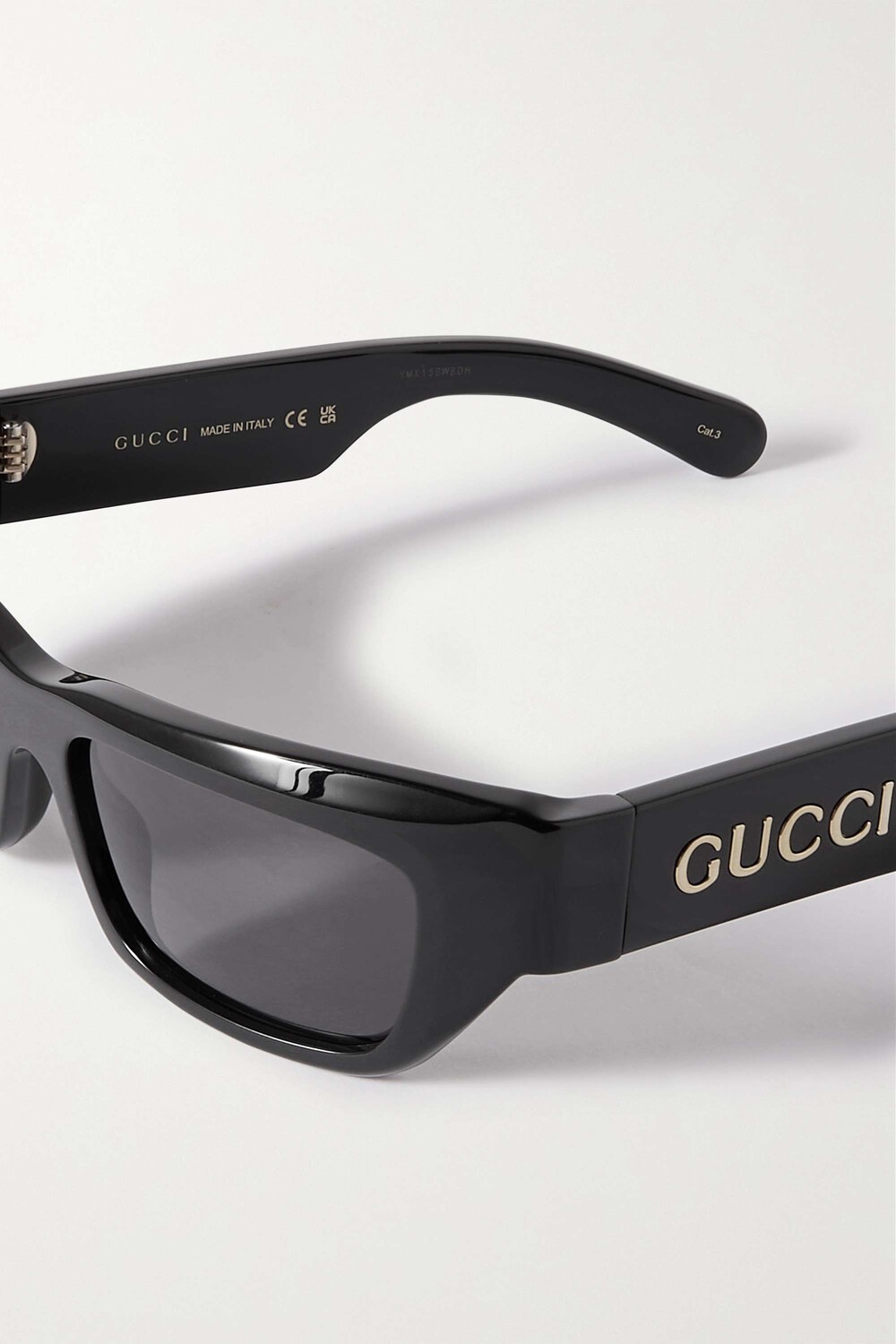 

GUCCI EYEWEAR солнцезащитные очки «кошачий глаз» из ацетата, черный