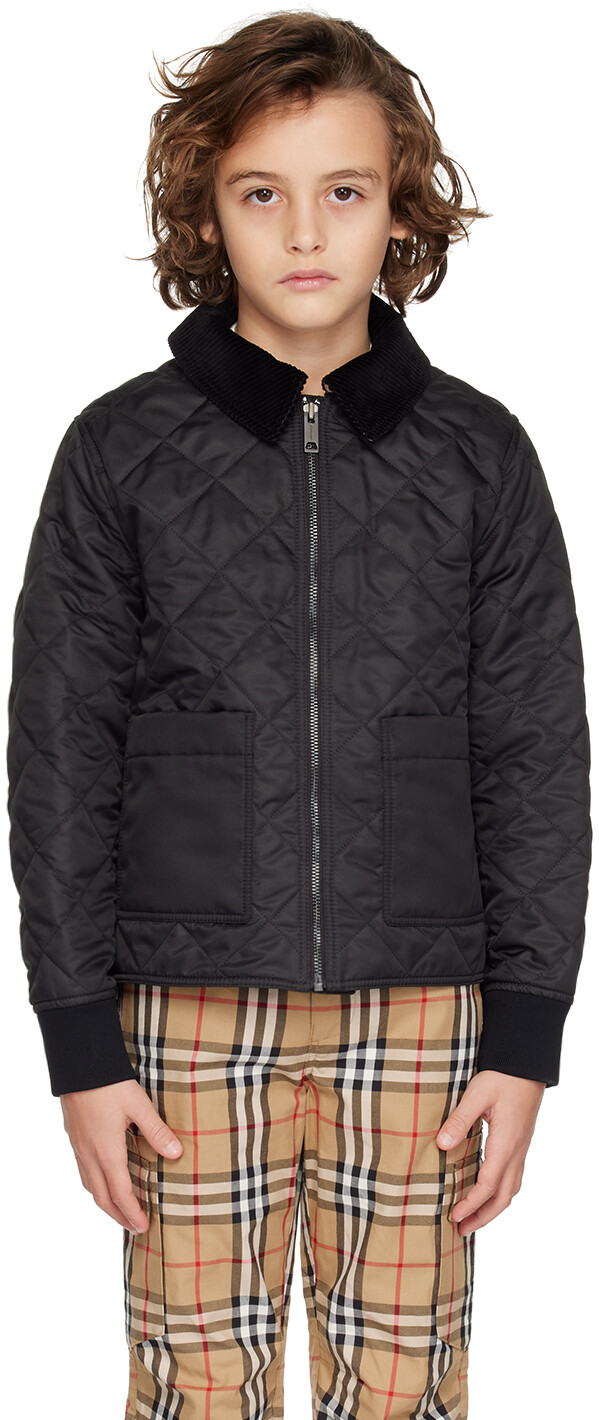 

Детская стеганая куртка Burberry, цвет Black