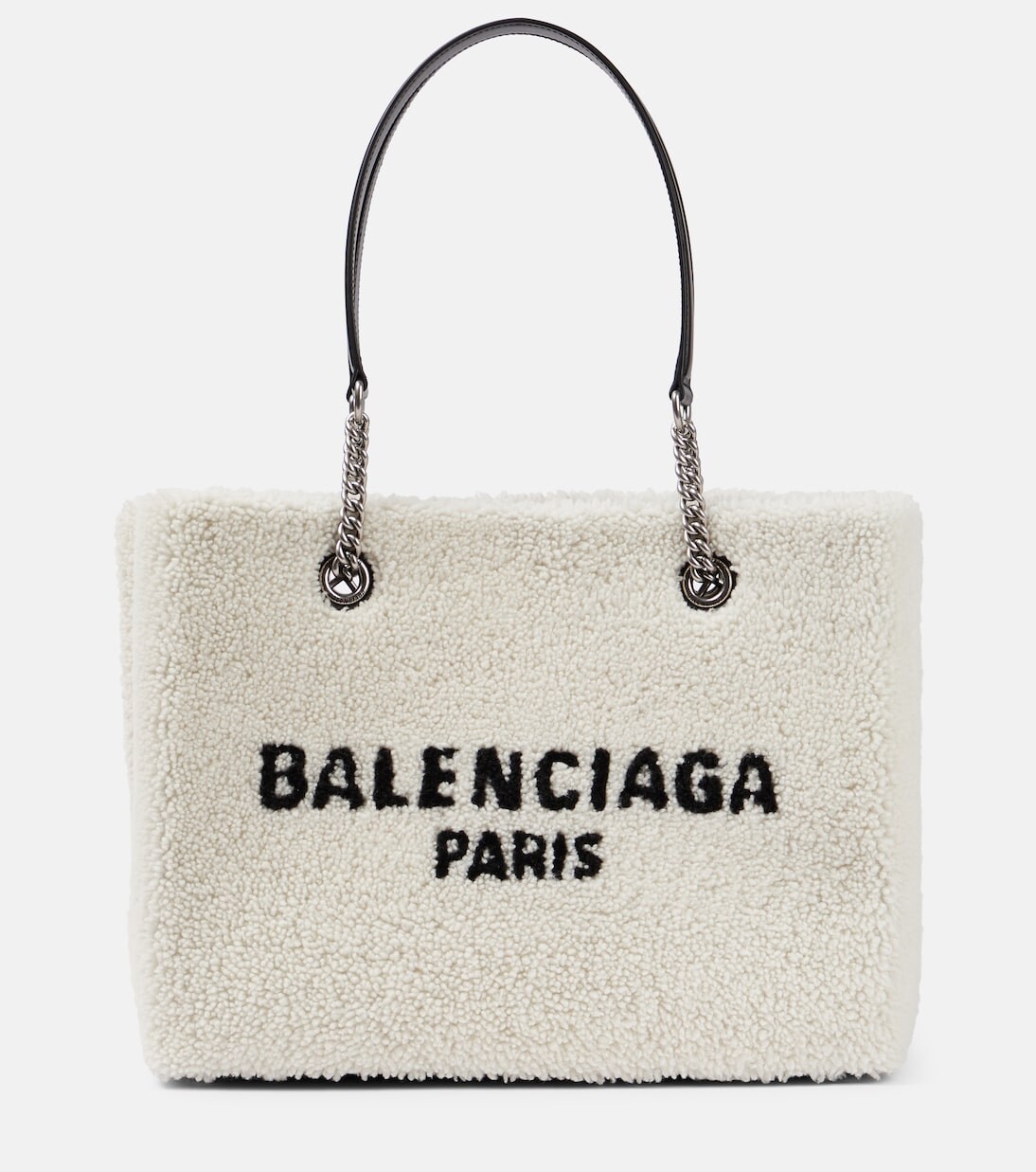 

Сумка-тоут из овчины с кожаной отделкой Balenciaga, белый