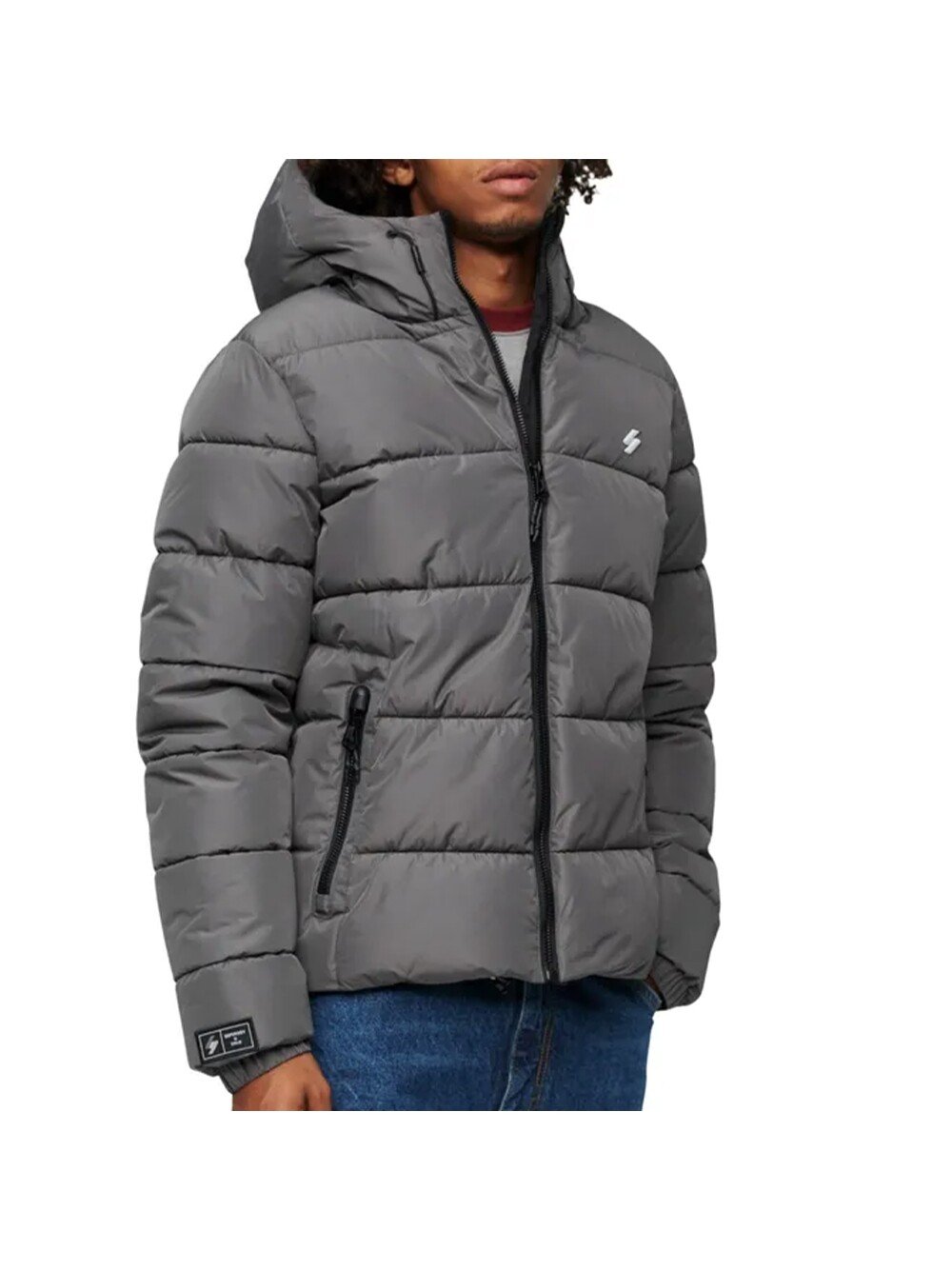 

Пуховик спортивный пуховик Superdry, серый