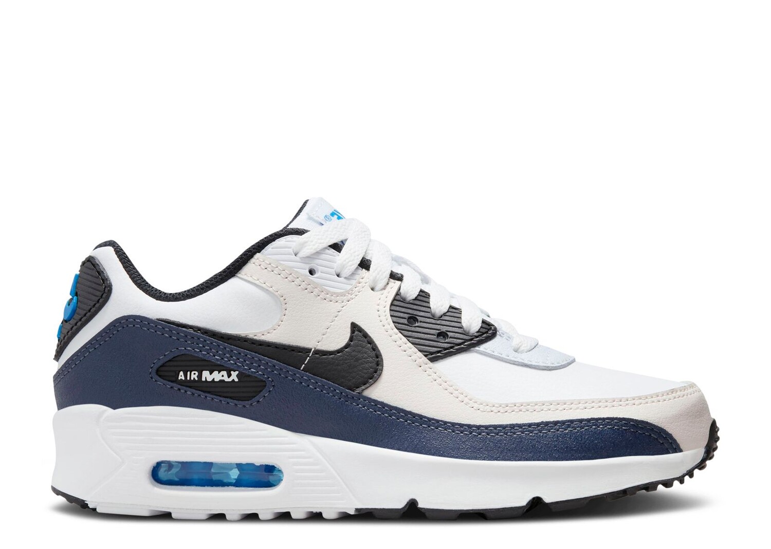 

Кроссовки Nike Air Max 90 Leather Gs 'Phantom Thunder Blue', белый