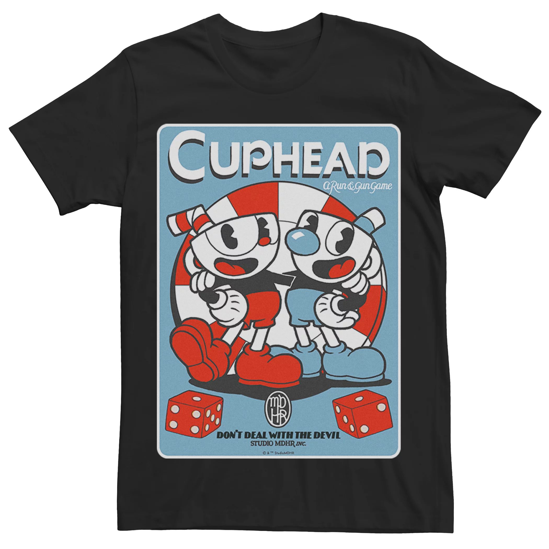 Мужская футболка Cuphead Castle Cards Licensed Character мужская толстовка для спортзала cuphead clip joint licensed character
