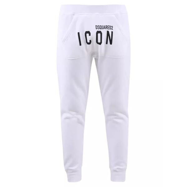 

Брюки printed cotton trousers Dsquared2, белый