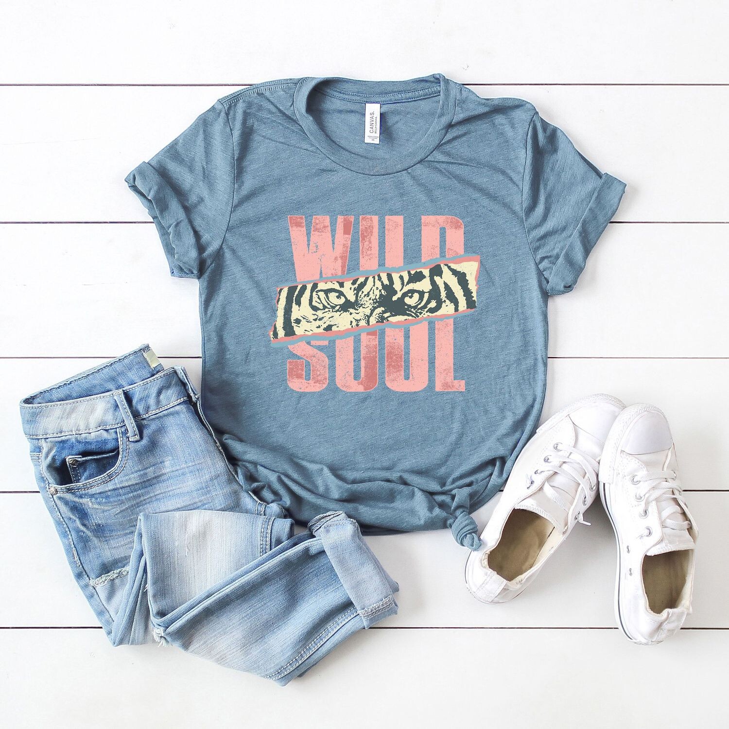 

Футболка с короткими рукавами и рисунком Wild Soul Tiger Simply Sage Market