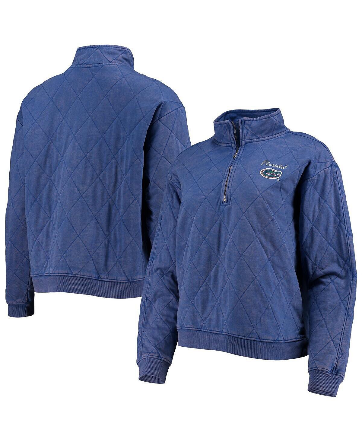 

Женская стеганая куртка с молнией четверть четверти Royal Florida Gators Unstoppable Chic Gameday Couture