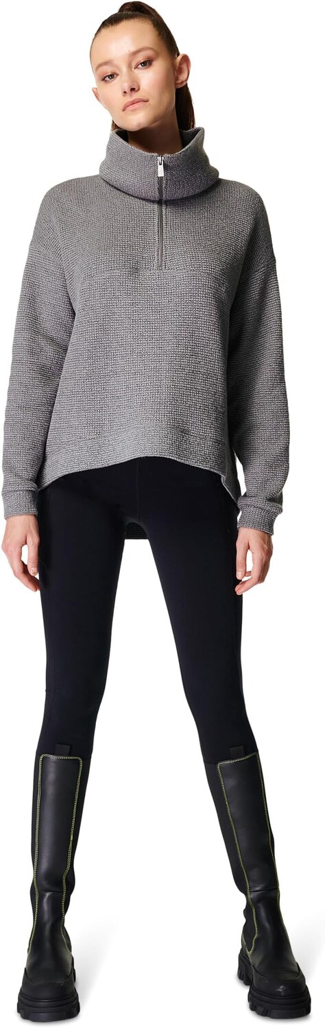 

Свитер Sweaty Betty Restful Boucle 1/2 Zip Sweats, цвет Charcoal Marl