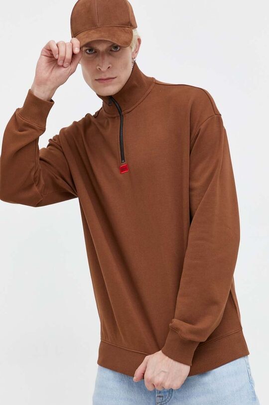 

Толстовка Cotton 50470121 Hugo, коричневый