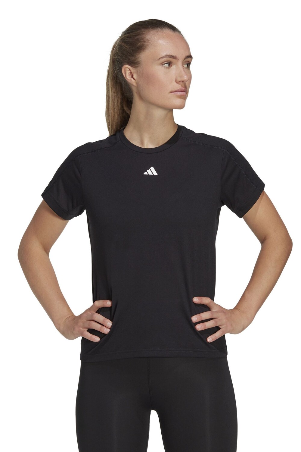 

Футболка Tres с круглым вырезом adidas, черный