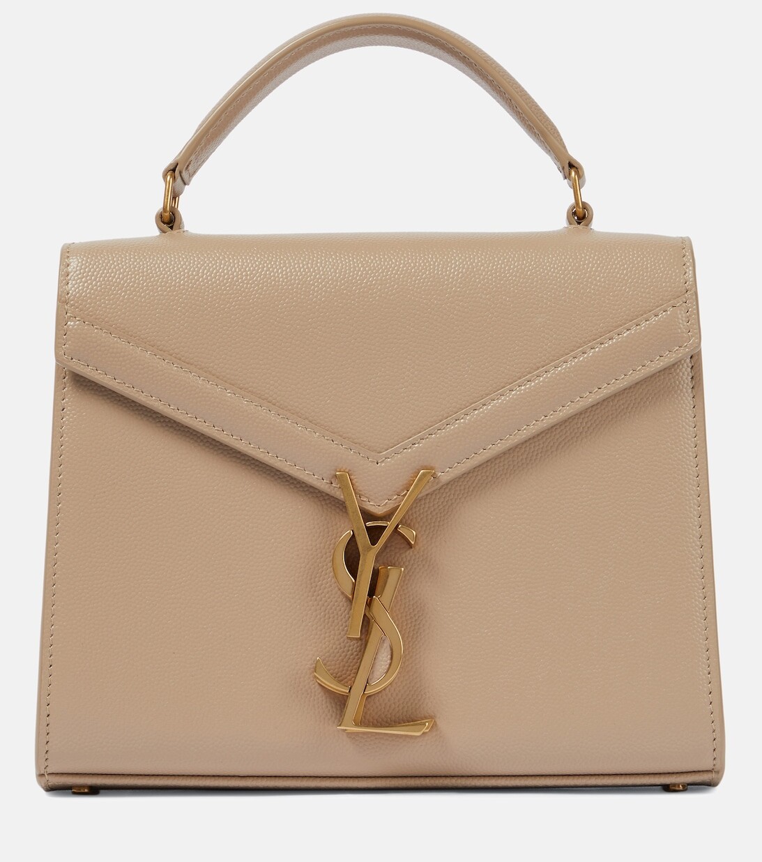 

Кожаная сумка через плечо Cassandra Mini Saint Laurent, бежевый