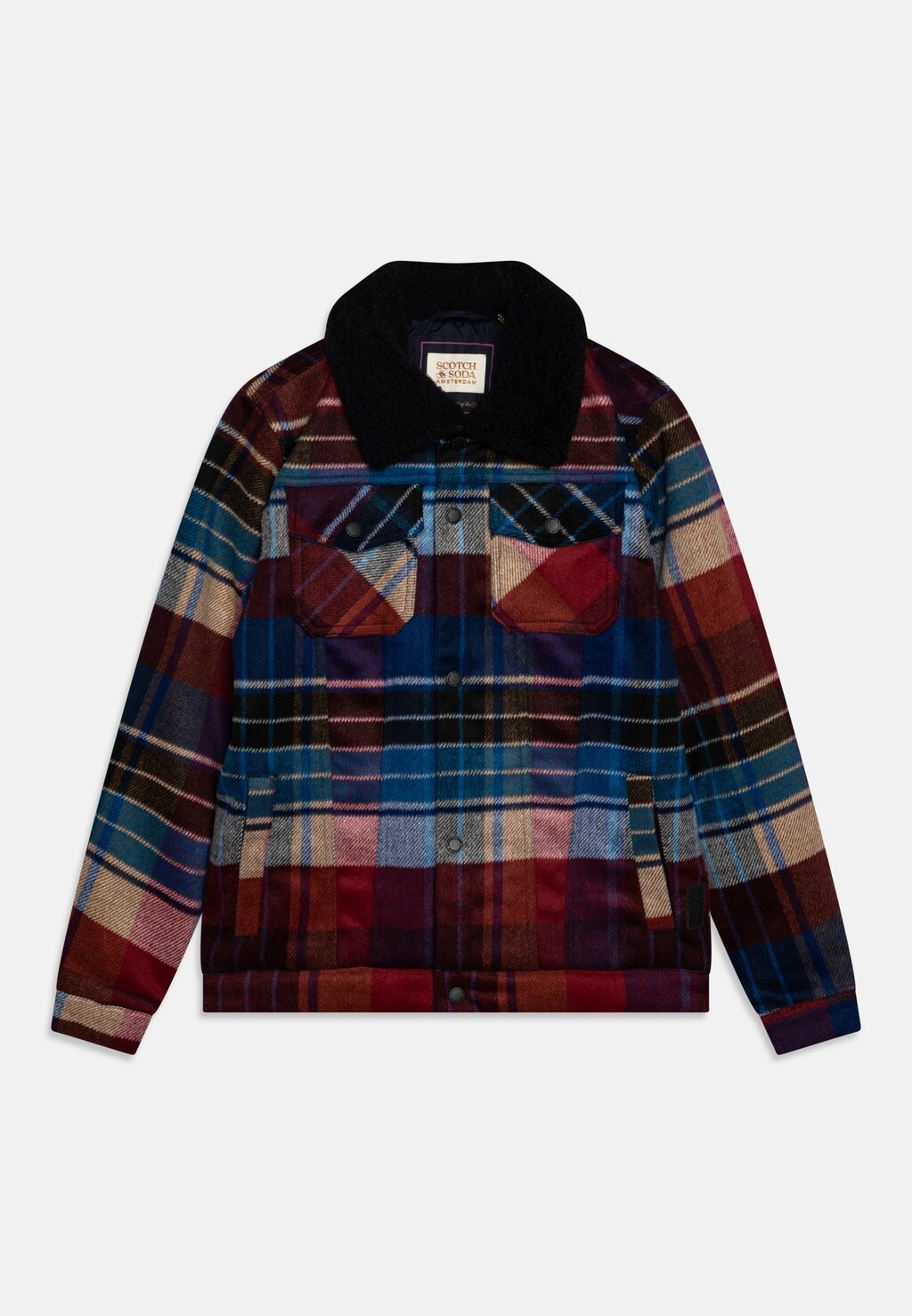 

Куртка зимняя CHECK TRUCKER Scotch & Soda, цвет blue/multicolour
