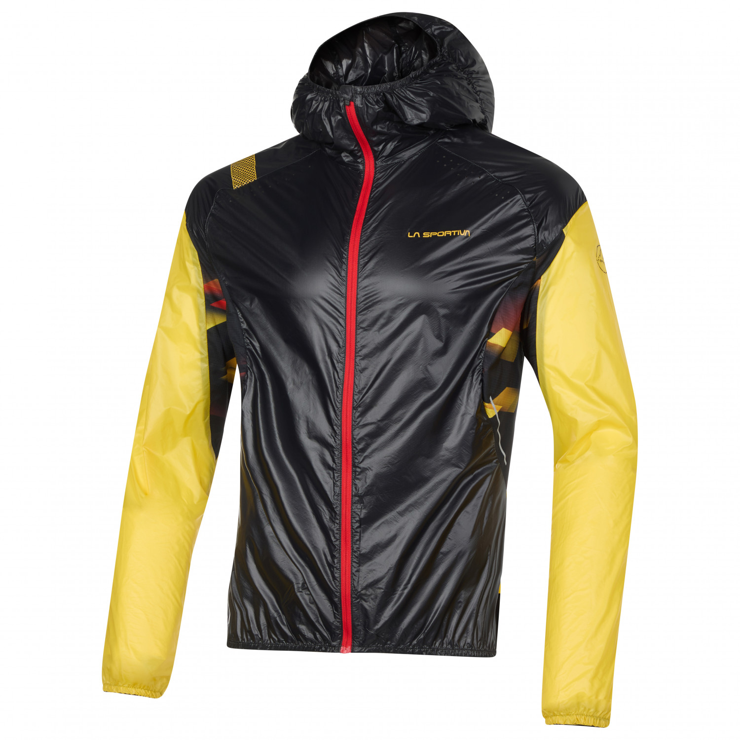 Беговая куртка La Sportiva Blizzard Windbreaker, цвет Black/Yellow 2022 mens windbreaker jacket printing zipper jacket spring and autumn men s joma jacket windbreaker waterproof hooded jacket men