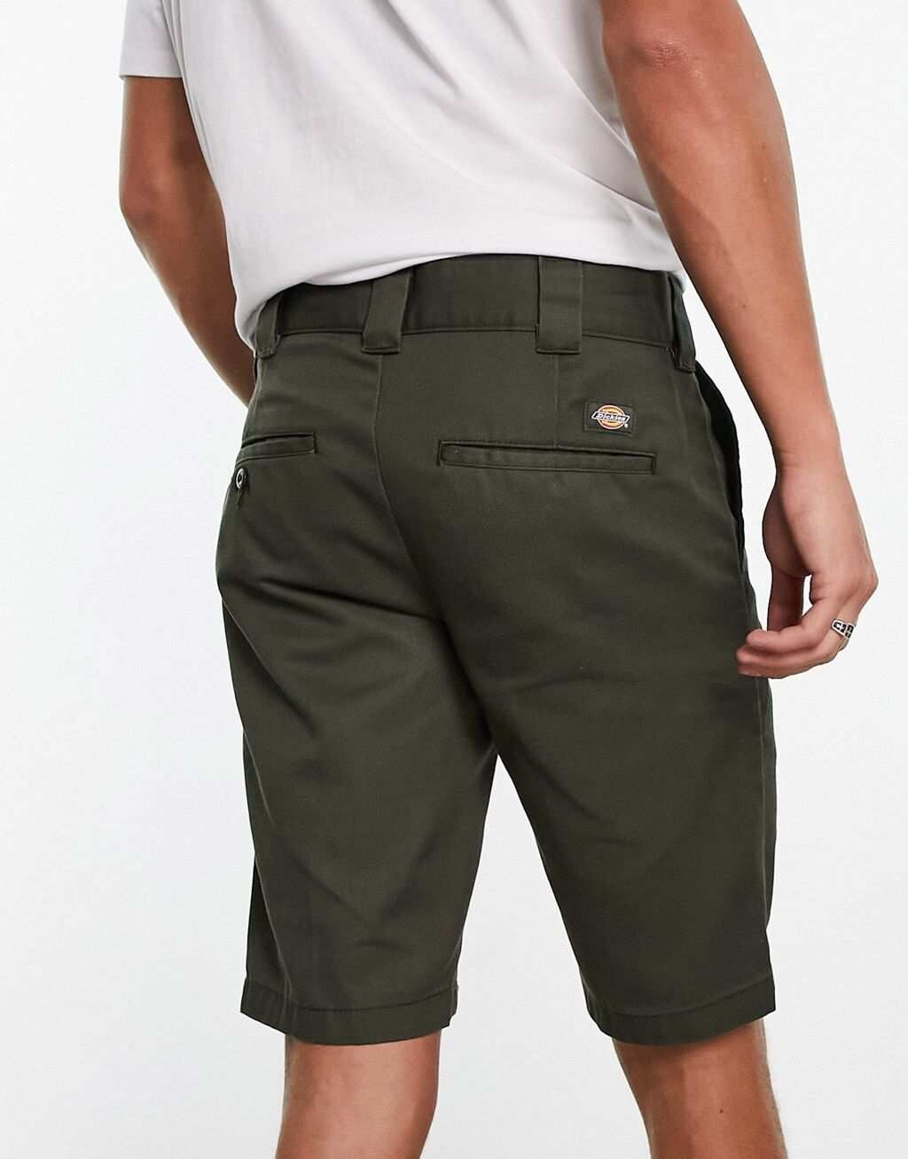 

Оливково-зеленые шорты чинос узкого кроя Dickies