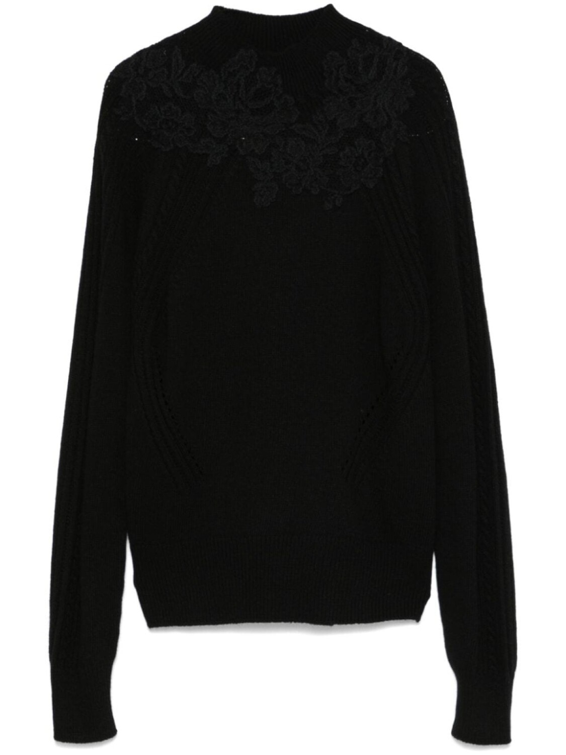 

Ermanno Scervino свитер с кружевной вышивкой, черный