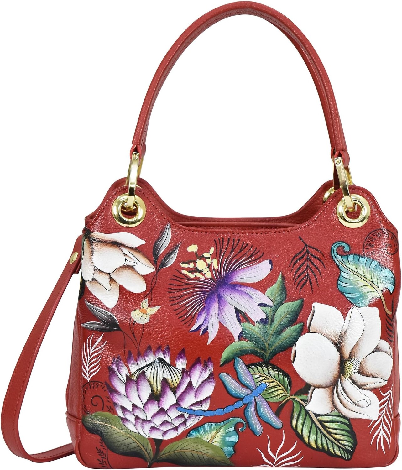 

Сумка кросс-боди Anuschka Satchel With Crossbody Strap - 708, цвет Crimson Garden
