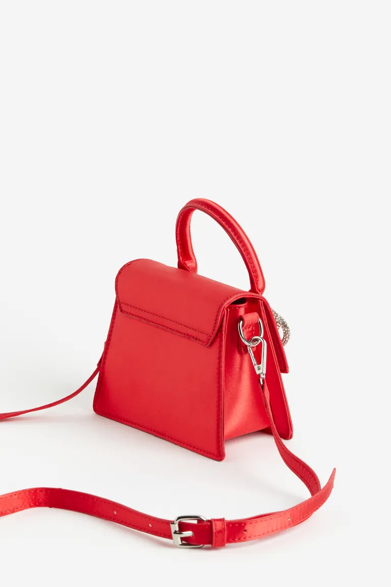 

Мини-сумка indy bow с красным бриллиантом H&M, красный
