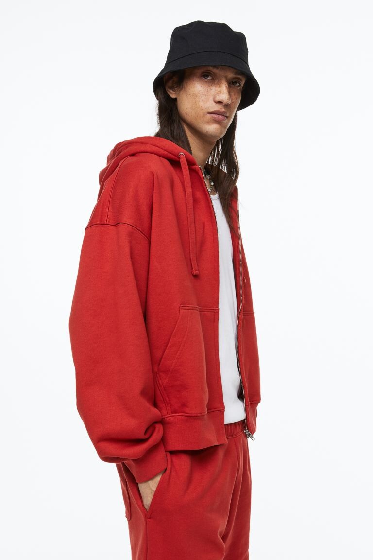 

Хлопковая куртка-худи оверсайз H&M