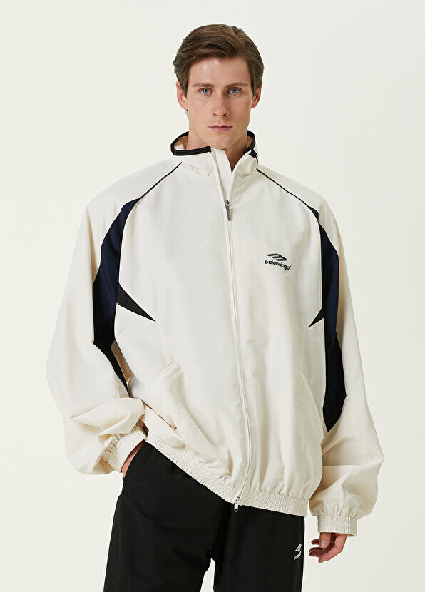 

Белое пальто с логотипом Balenciaga, Белый