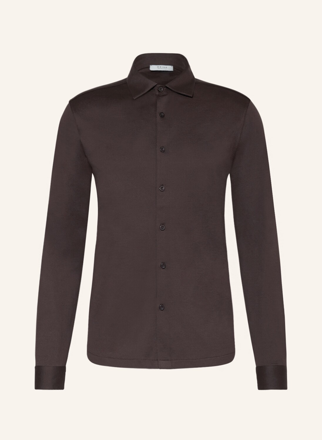 

Рубашка REISS JerseyKING Slim Fit, коричневый