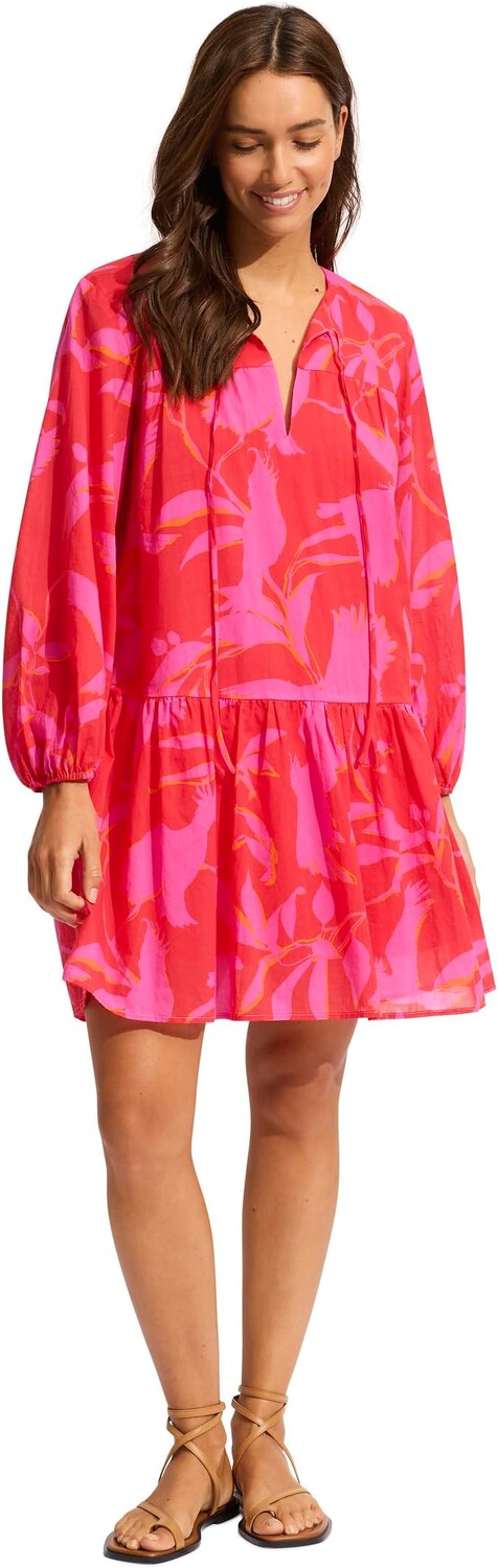 

Платье Seafolly Birds Of Paradise Cover-Up, цвет Chilli Red