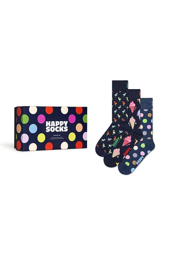 Подарочная коробка Темно-синие носки, 3 шт. Happy Socks, темно-синий коробка case подарочная темно серебристая