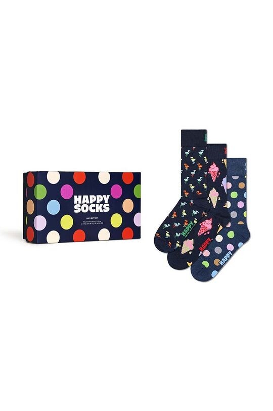 

Подарочная коробка Темно-синие носки, 3 шт. Happy Socks, темно-синий