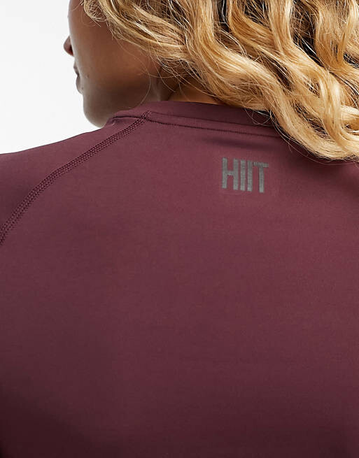 

Укороченный сетчатый топ HIIT с длинными рукавами