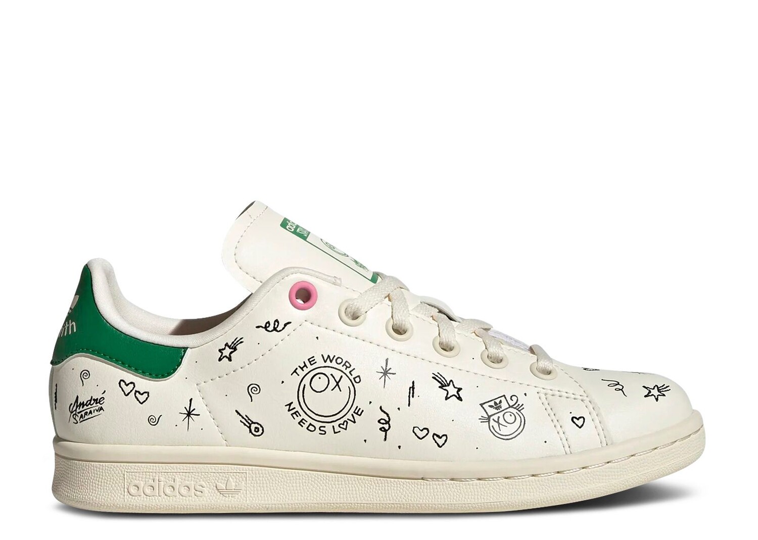 

Кроссовки adidas André Saraiva X Stan Smith Big Kid 'The World Needs Love', кремовый