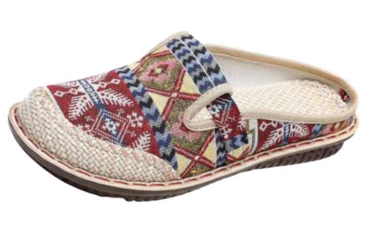 

Мюли женские с закрытым носком женские Abcfjg, цвет Semi-tob shoes - red stripes