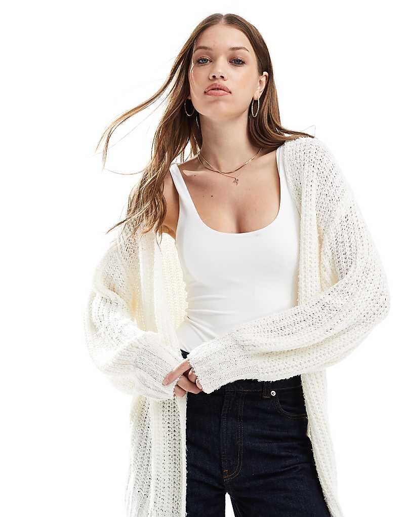 

Cotton:On Удлиненный кардиган Cotton On цвета экрю