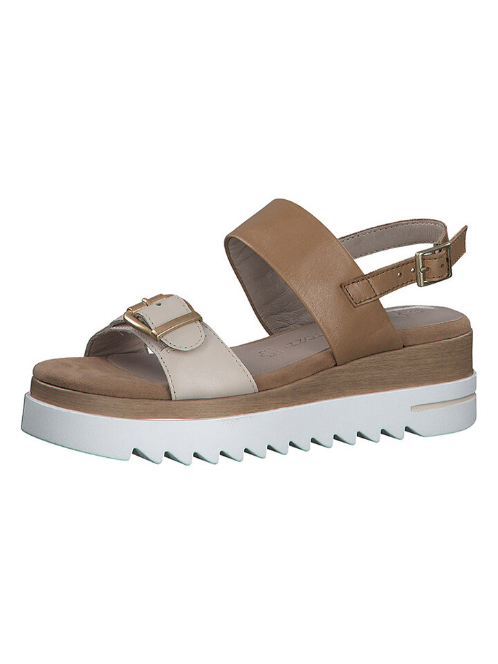 

Сандалии Marco Tozzi Leder Keilsandaletten, цвет Hellbraun/Beige