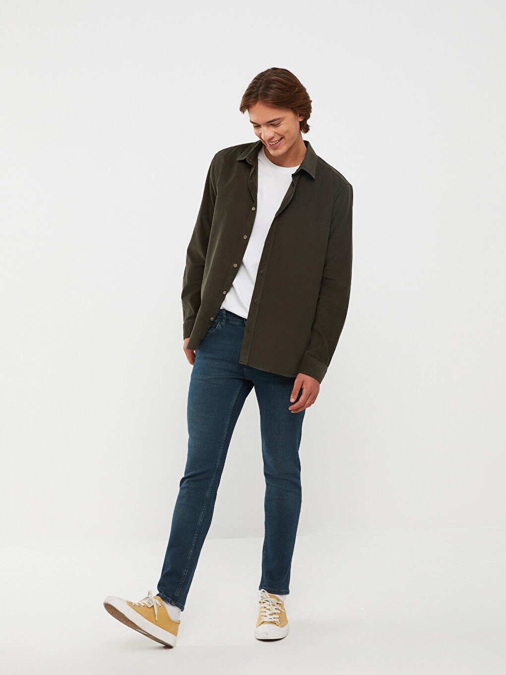 

Мужские джинсовые брюки 750 Slim Fit LCW Casual, зеленое родео