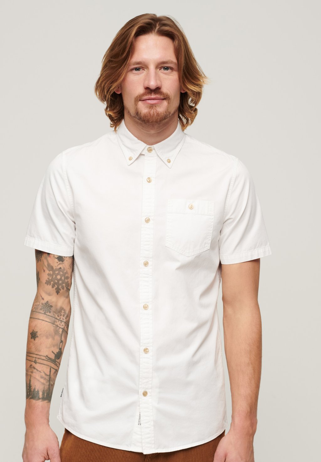 Рубашка MERCHANT STORE Superdry, белый chaika store бежевая тёплая водолазка chaika store