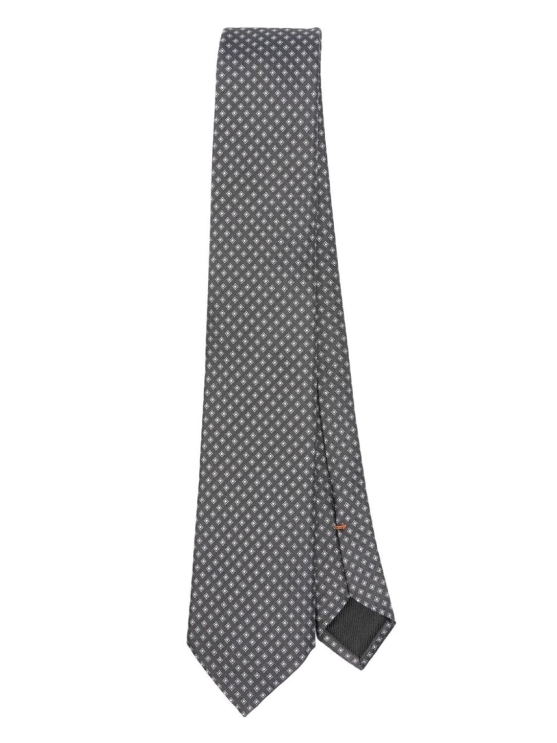 

Zegna шелковый галстук с геометричным узором, серый