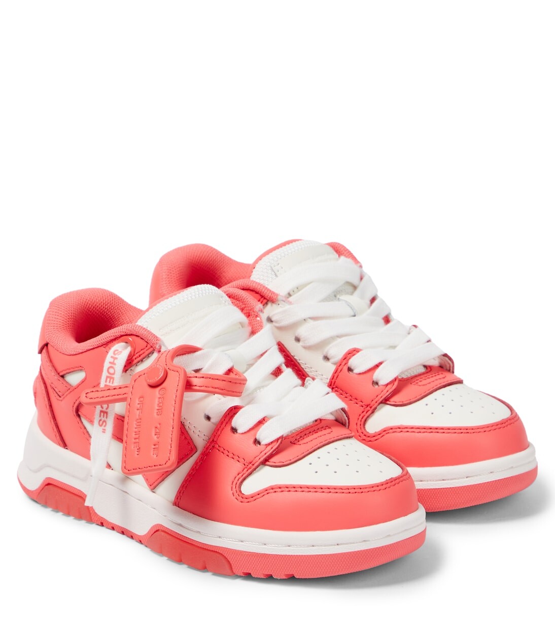 

Кожаные кроссовки out of office Off-White Kids, красный
