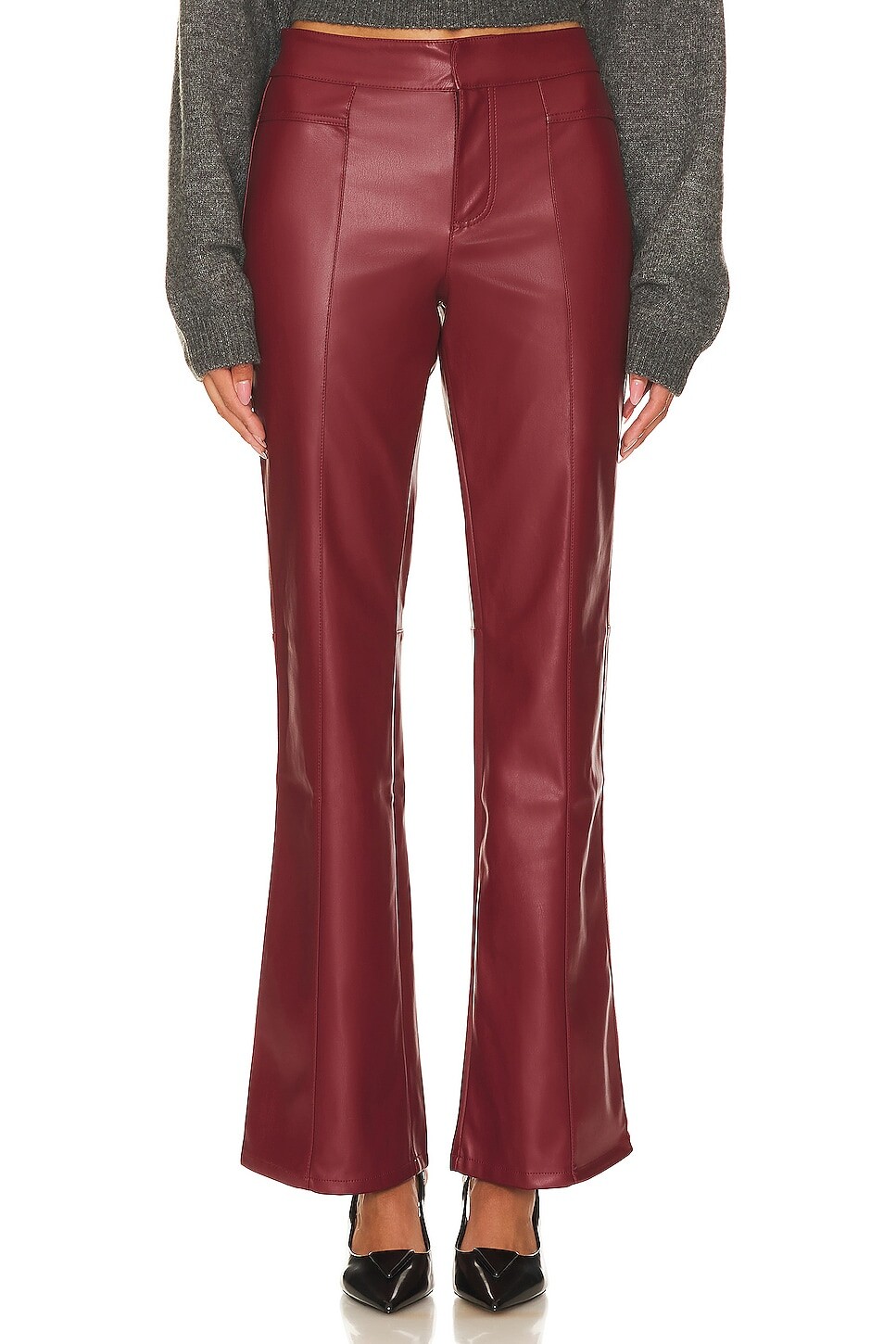 

Брюки Free People Uptown High Rise Faux Leather, цвет Mulberries