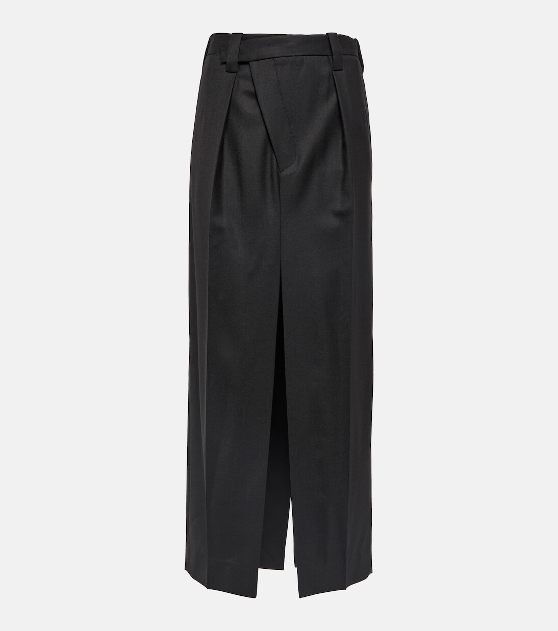 

Приталенная юбка макси из смесовой шерсти Victoria Beckham, черный