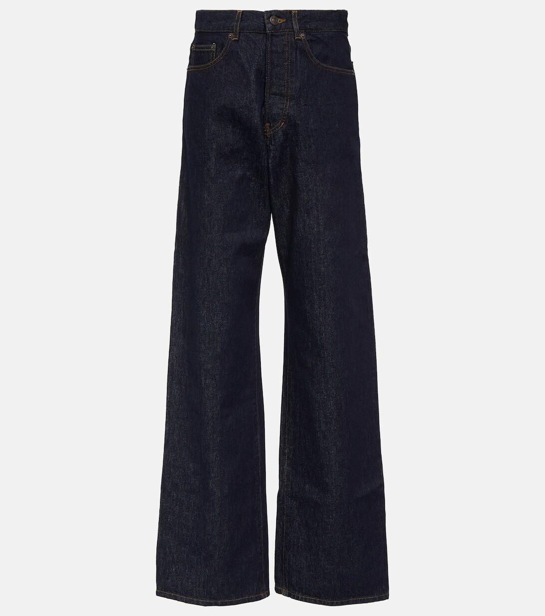 

Джинсы прямого кроя с высокой посадкой DRIES VAN NOTEN, синий