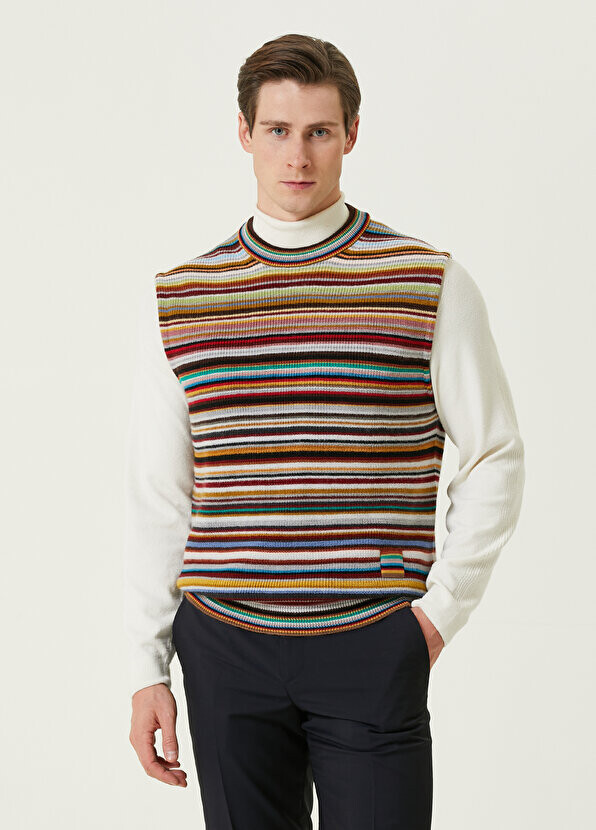 

Полосатый шерстяной жилет с цветными блоками Paul Smith