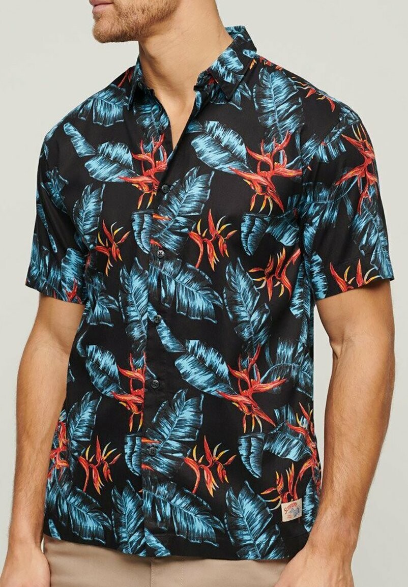 

Рубашка HAWAIIAN BOX FIT Superdry, синий