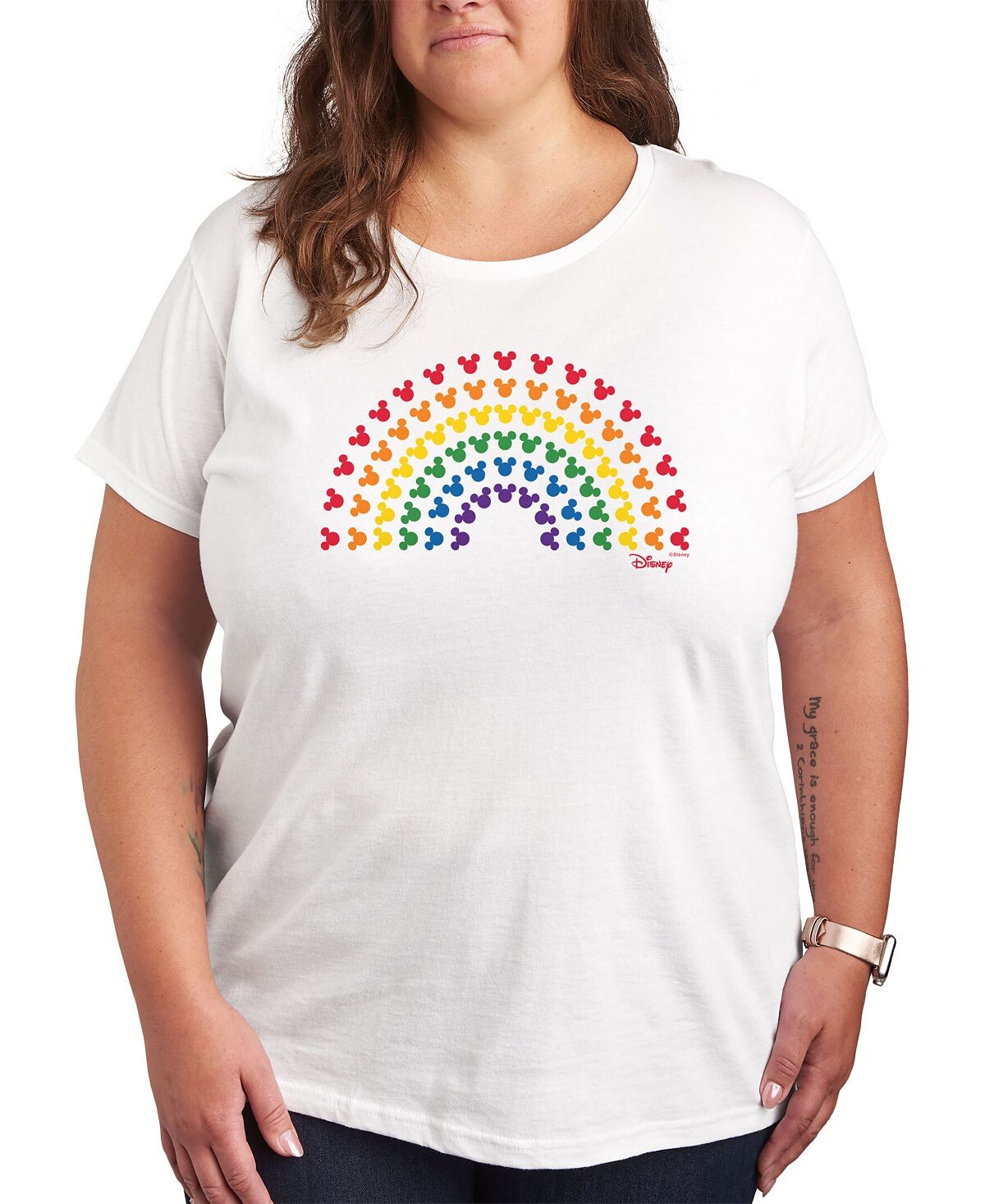 

Модная футболка больших размеров с рисунком Disney Pride Air Waves, белый